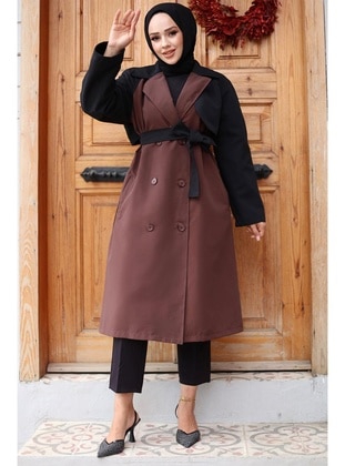 Brown - Trench Coat - Misskayle