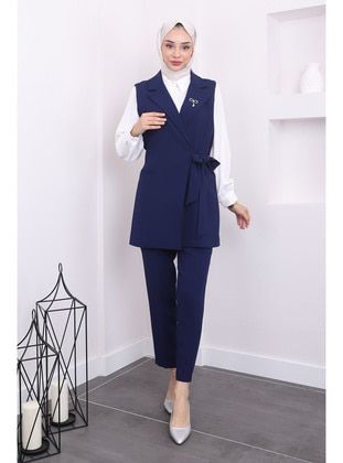 Navy Blue - Unlined - Suit - İmaj Butik