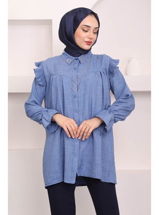 Blue - Blouses - İmaj Butik