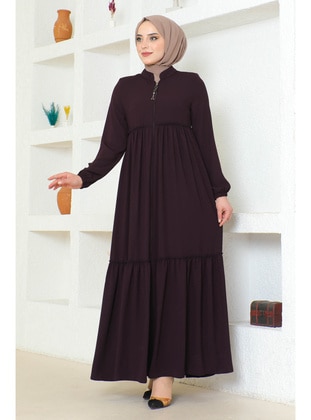 Maroon - Unlined - Abaya - İmaj Butik