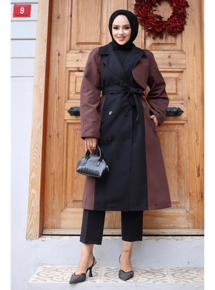 Brown - Trench Coat - Misskayle