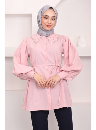 Powder Pink - Blouses - İmaj Butik