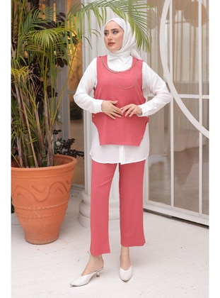 Powder Pink - Unlined - Suit - İmaj Butik