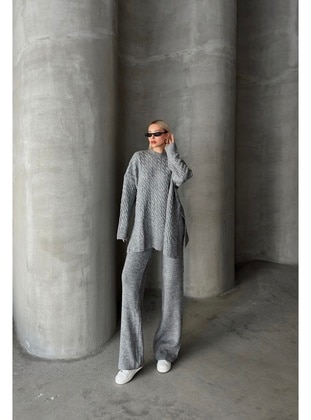 Grey - Tracksuit Set - Olcay