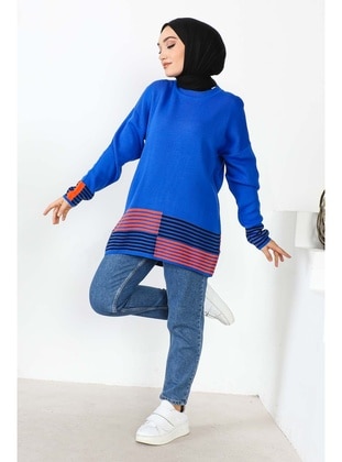 Saxe Blue - Knit Tunics - İmaj Butik