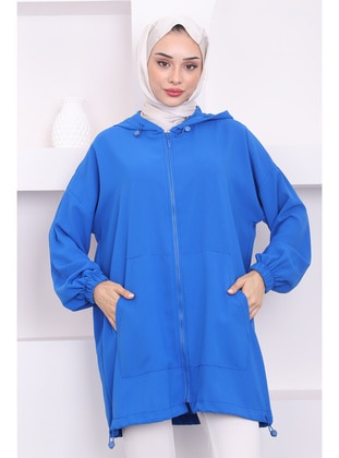 Saxe Blue - Fully Lined - Jacket - İmaj Butik