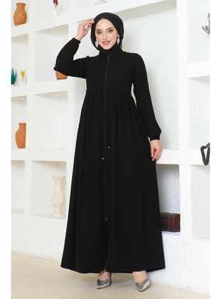 Black - Unlined - Abaya - İmaj Butik