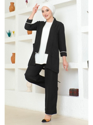 Black - Unlined - Suit - İmaj Butik