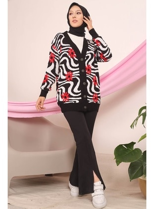 İmaj Butik Black Knit Cardigan