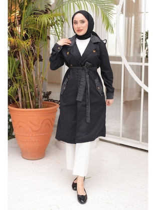 Black - Unlined - Trench Coat - İmaj Butik