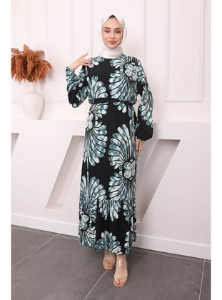 Black - Unlined - Modest Dress - İmaj Butik