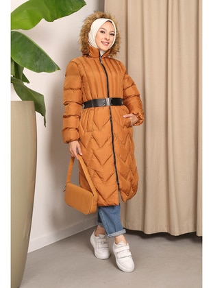 Tan - Unlined - Puffer Jackets - İmaj Butik