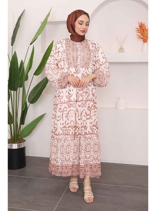 Mink - Fully Lined - Modest Dress - İmaj Butik