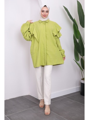 Olive Green - Blouses - İmaj Butik