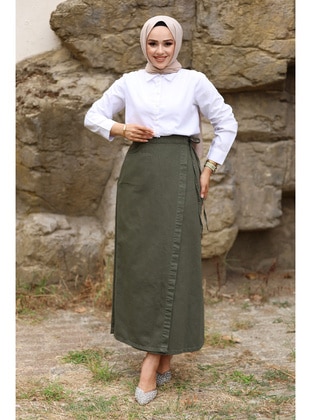 Khaki - Skirt - Tesettür Dünyası