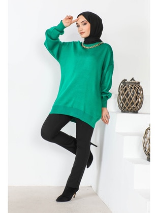 Green - Knit Tunics - İmaj Butik