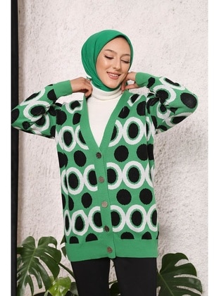 Green - Knit Cardigan - İmaj Butik