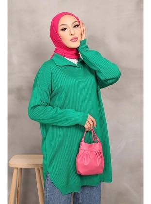 Green - Knit Tunics - İmaj Butik