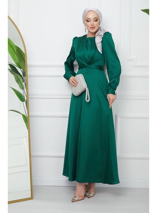 Emerald - Unlined - Modest Evening Dress - İmaj Butik