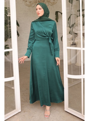 Emerald - Unlined - Modest Evening Dress - İmaj Butik