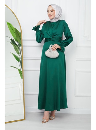 Emerald - Unlined - Modest Evening Dress - İmaj Butik