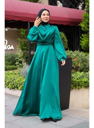 Emerald - Fully Lined - Modest Evening Dress - İmaj Butik