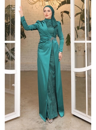 Emerald - Fully Lined - Modest Evening Dress - İmaj Butik