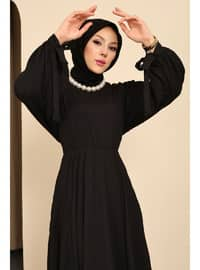 Black - Unlined - Modest Dress