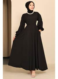 Black - Unlined - Modest Dress