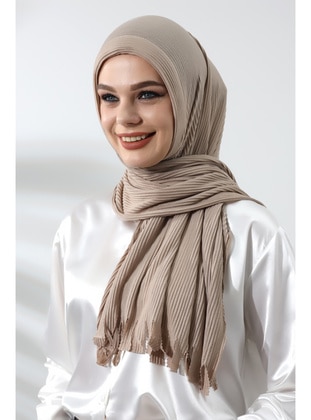 Beige - Plain - Shawl - İhvanonline