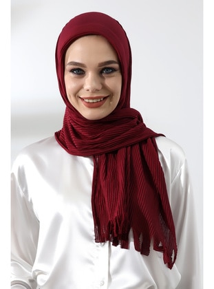 Burgundy - Plain - Shawl - İhvanonline