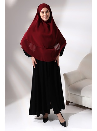 Burgundy - Plain - Simple - Scarf - İhvan