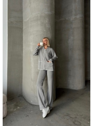 Grey - Tracksuit Set - Olcay