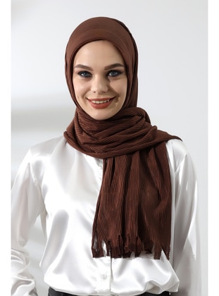 Brown - Plain - Shawl - İhvanonline