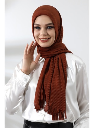 Brick Red - Plain - Shawl - İhvanonline