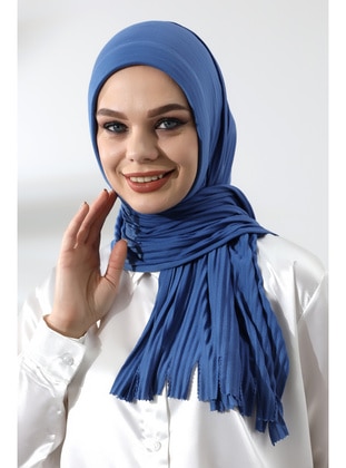 Blue - Plain - Shawl - İhvanonline