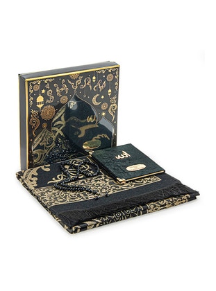 Black - Printed - Prayer Mat - İhvan