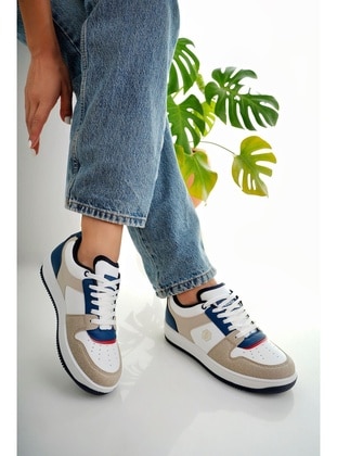 Navy Blue - White - Sports Shoes - McDark