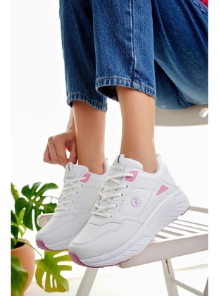 White - Pink - Sports Shoes - McDark