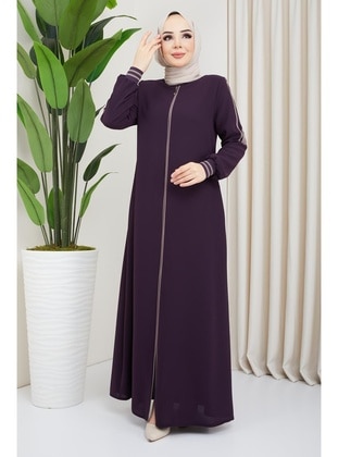 Maroon - Abaya - Hafsa Mina