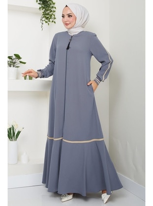 Grey - Abaya - Hafsa Mina