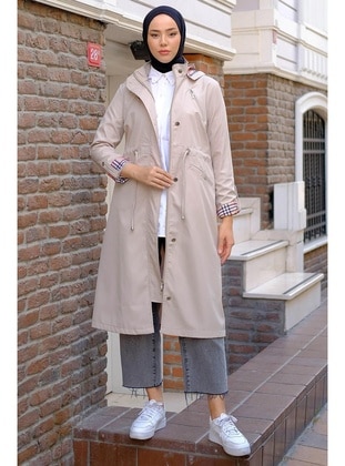 Stone Color - Trench Coat - Hafsa Mina