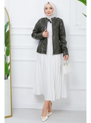 Khaki - Jacket - Hafsa Mina