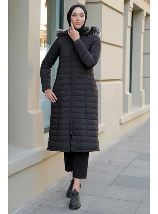 Black - Puffer Jackets - Hafsa Mina