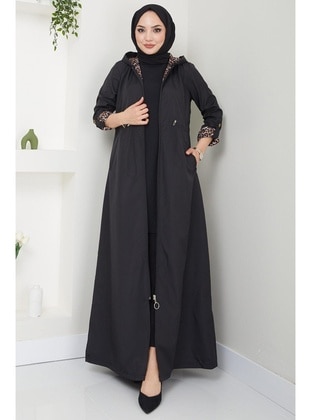 Black - Trench Coat - Hafsa Mina