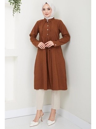 Brown - Tunic - Hafsa Mina