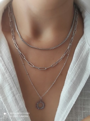 Steel color - Necklace - Amabel Jewelerys