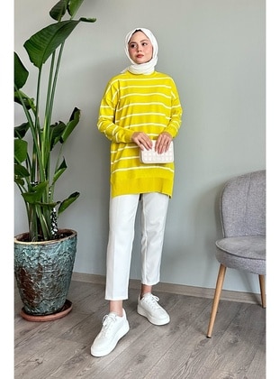 Lemon Yellow - Knit Tunics - InStyle