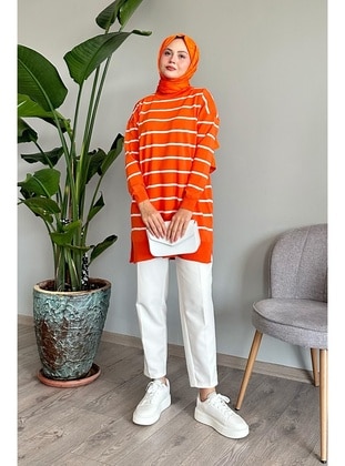 Orange - Knit Tunics - InStyle