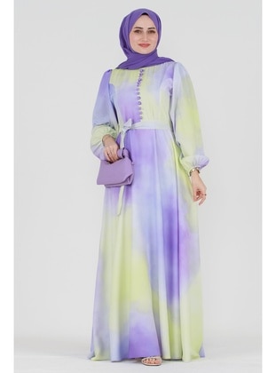 Purple - Modest Dress - Sevitli